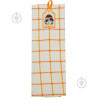 кухонний рушник Ярослав Полотенце кухонное с вышивкой Гриб 45x75 см бежевый с оранжевым
