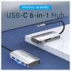 док-станція для ноутбука Vention Hub 6-in-1 USB 3.1 Type-C (TNHHB)
