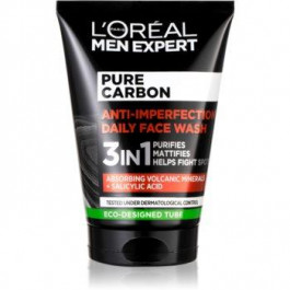 L'Oreal Paris Men Expert Pure Carbon очищуючий гель 3 в 1 проти недосконалостей шкіри 50 гр