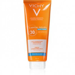 Vichy Capital Soleil Beach Protect захисне зволожуюче молочко для шкіри обличчя та тіла SPF 30 300 мл