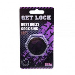 Chisa Novelties Эрекционное кольцо Get Lock Nust Bolts чёрное (CH94087)