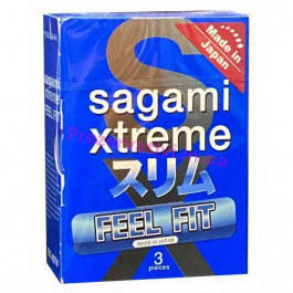 Sagami Супертонкі латексні презервативи Sagami Xtreme Feel Fit 3 шт (11939)