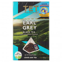 ТЕТ Чай чорний байховий дрібнолистовий з ароматом бергамоту Earl Grey  к/у 20х2г (5060207691390)