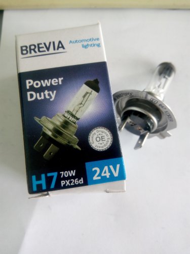 Фото галогенна Автолампа Brevia H7 24В 70W Power Duty (24070PDC) від користувача Seem