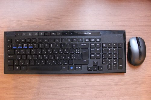 Фото Комплект (клавіатура + миша) RAPOO 8200M Wireless Black від користувача Andrii