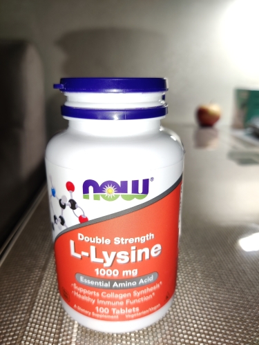 Фото Амінокислоти (лізин) Now L-Lysine Double Strength 1.000 mg Tablets 100 tabs від користувача Chess Hotline