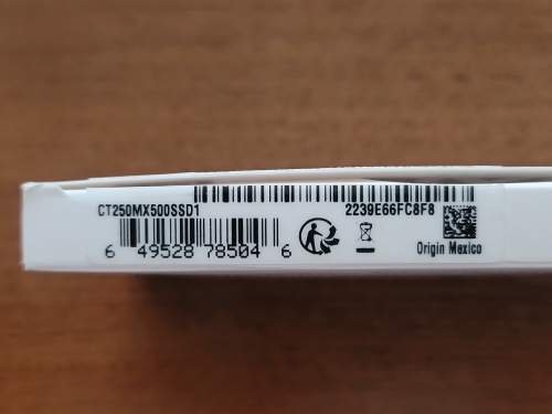 Фото SSD накопичувач Crucial MX500 2.5 250 GB (CT250MX500SSD1) від користувача Ironhide